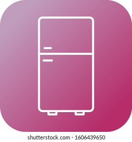 Unique Refrigerator Vector Line Icon
