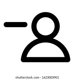 Unique remove user icon, illustration, vector