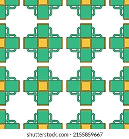 Unique repeat pattern with endless geometric elements