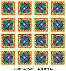 Unique repeat pattern with endless geometric elements