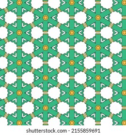 Unique repeat pattern with endless geometric elements