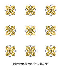 Unique repeat pattern with endless geometric elements