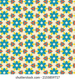Unique repeat pattern with endless geometric elements