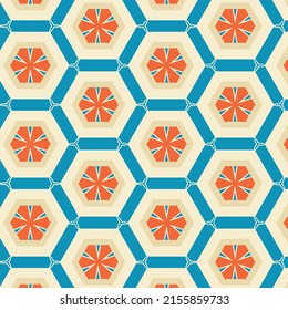 Unique repeat pattern with endless geometric elements