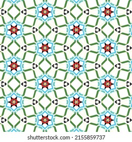 Unique repeat pattern with endless geometric elements