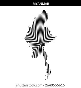 Unique representation of Myanmar using concentric circular patterns