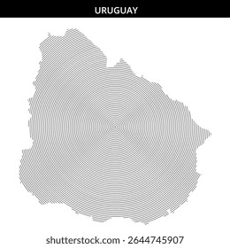 Representação única do Uruguai usando padrões de linha circular.