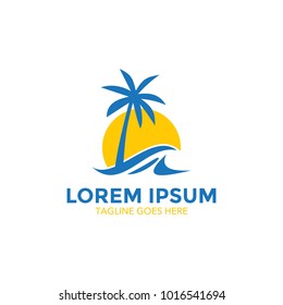 Unique resort Logo. Home illustrations with beautiful scenic backdrops. icon