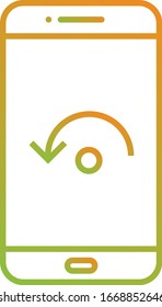 Unique Restart Phone Vector Line Icon