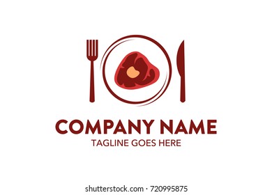 Unique Restaurant Food Logo Template