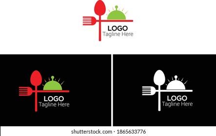 Concepto de diseño del logotipo de un restaurante único