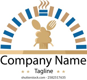 Unique restaurant logo design template