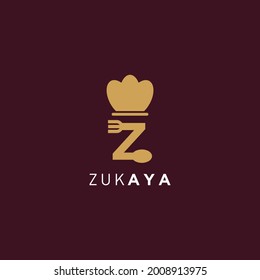 Unique restaurant logo isolated on white background EPS 10.