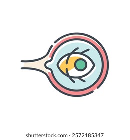 Unique Retina Anatomy Vector Illustration Icon