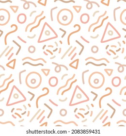 Unique retro memphis vector seamless pattern design. Awesome for fabric, textile, background, wallpaper, scrap booking, gift wrap, accessories, and clothing. Surface pattern design.