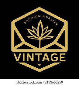 Unique retro vintage logo design with a badge