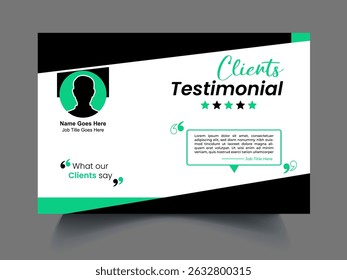 Unique review flat design template
