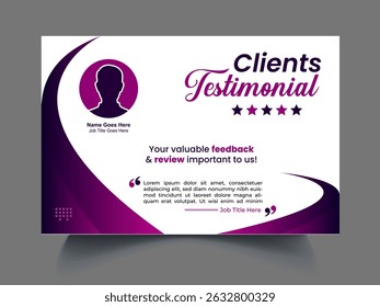 Unique review flat design template