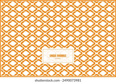 unique rhombus pattern with colorful orange dominant color