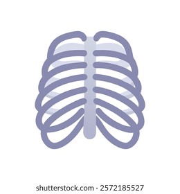 Unique Rib Cage Anatomy Illustration with Details