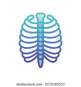 Unique Ribcage Anatomy Vector Illustration Design