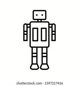 Unique Robot II Vector Line Icon