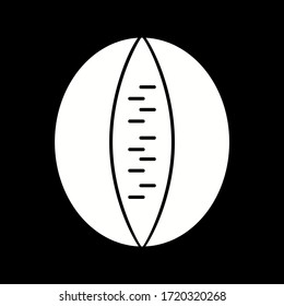 Unique Rock melon Vector Glyph Icon
