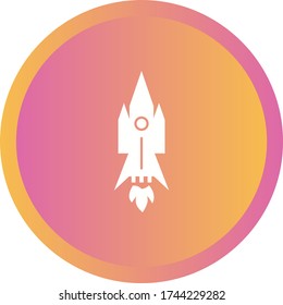 Unique Rocket II Vector Glyph Icon