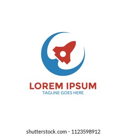 Unique Rocket Logo  Design Vector Illustration