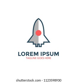 Unique Rocket Logo  Design Vector Illustration