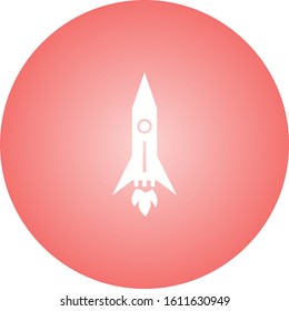 Unique Rocket Vector Glyph Icon