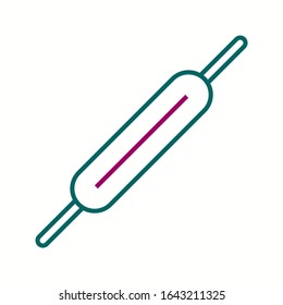 Unique Roller And Pin Vector Line Icon