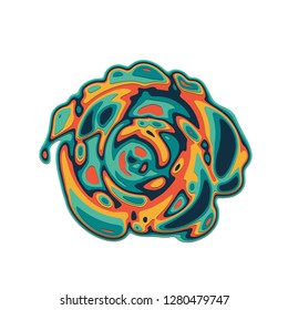 Unique Rose abstract graphic elements.Textile fashion print fabric Rose. Flower pattern used for building decoration. Abstract forms Rose dynamic composition. Abstract style vector.