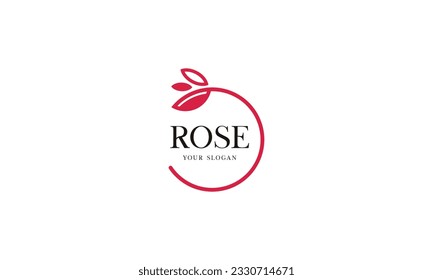 unique rose logo flower vector icon illustration.