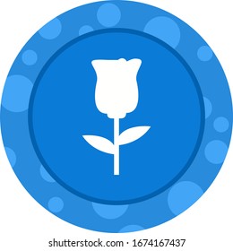 Unique Roses Vector Glyph Icon