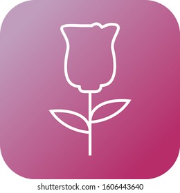 Unique Roses Vector Line Icon