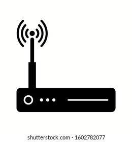 Unique Router Vector Glyph Icon