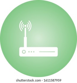 Unique Router Vector Glyph Icon