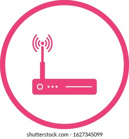 Unique Router Vector Glyph Icon