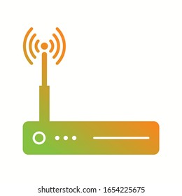 Unique Router Vector Glyph Icon