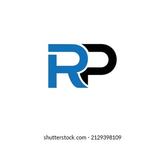 Unique RP Letters Logo Icon Design Concept Vector Template Symbol.