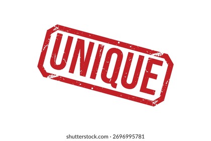 UNIQUE Gummistempel, Vektorgrafik auf weißem Hintergrund