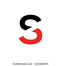 Unique S Initial Letter Logo Vector