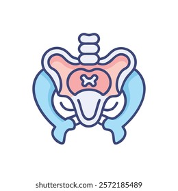 Unique Sacrum Anatomy Vector Design