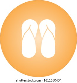 Unique Sandal Vector Glyph Icon