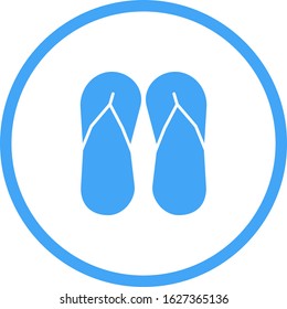 Unique Sandal Vector Glyph Icon