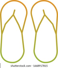 Unique Sandal Vector Line Icon