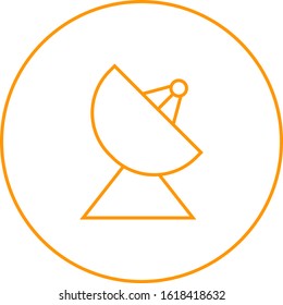 Unique Satellite Dish Vector Line Icon
