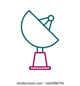 Unique Satellite Vector Line Icon