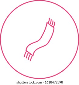 Unique Scarf Vector Line Icon